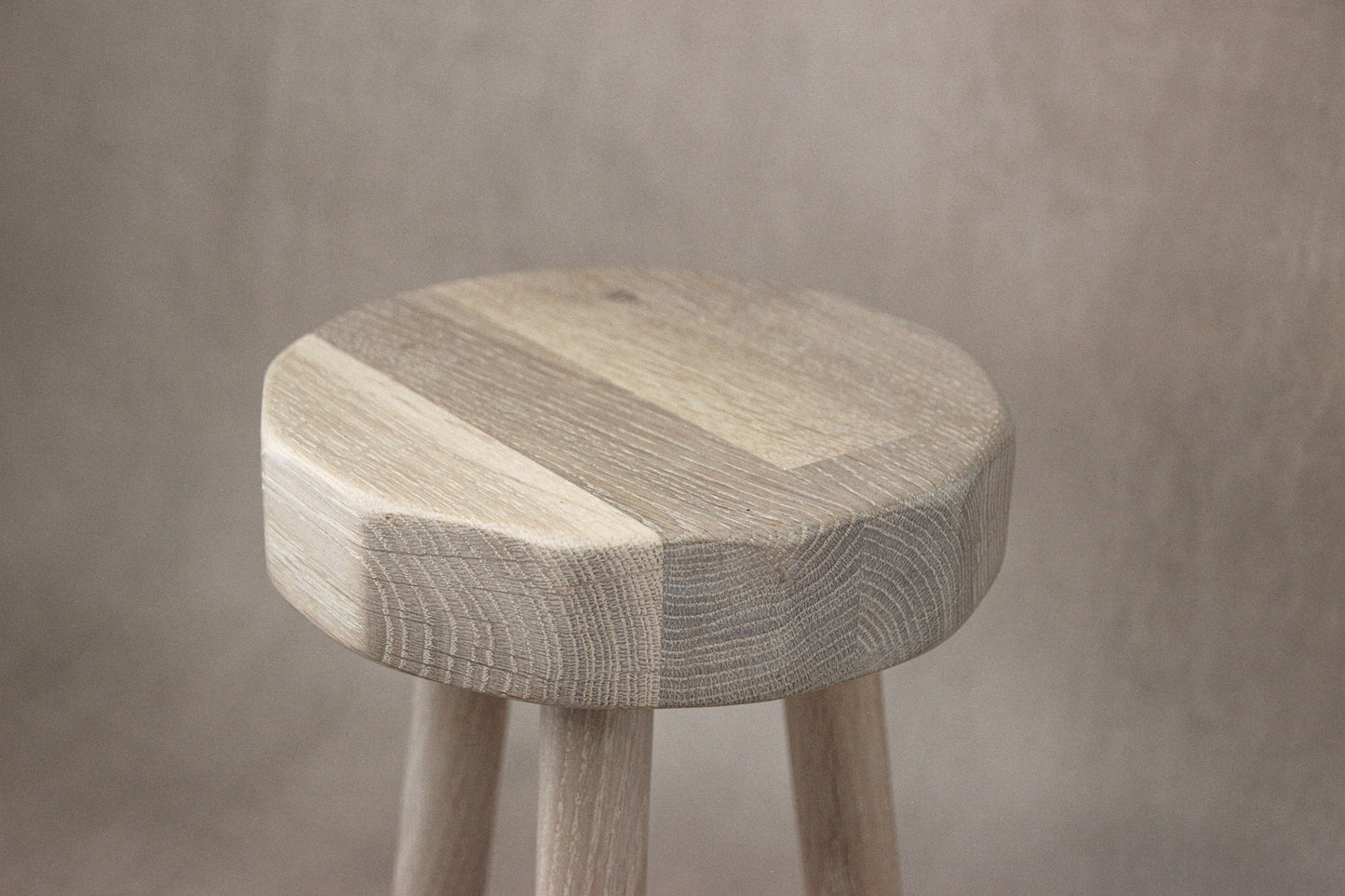 The Clywedog Limed Oak Milk Stool