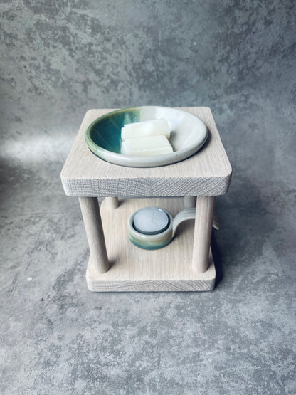 The Cube Oak Wooden Wax Melt Burner