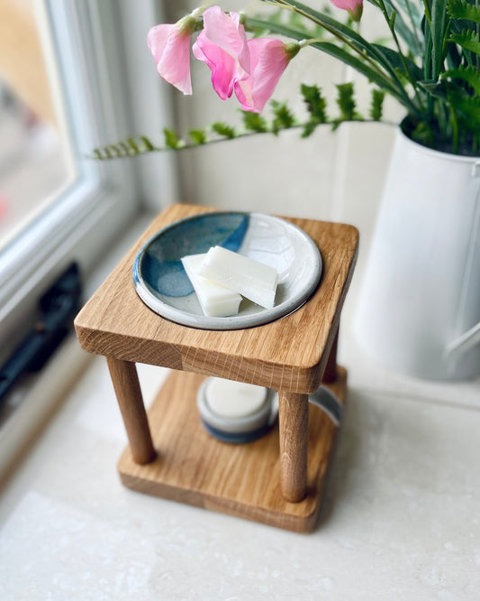 The Cube Oak Wooden Wax Melt Burner